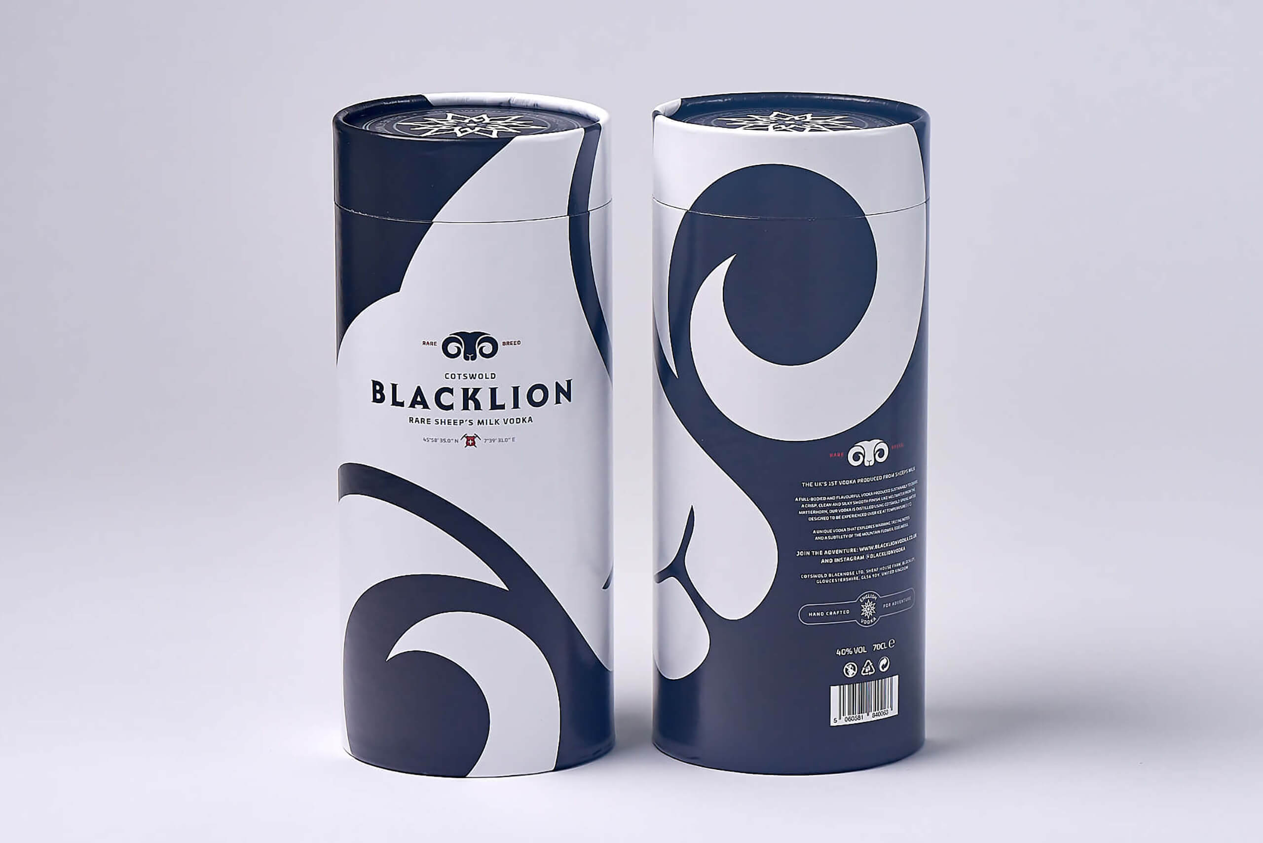 Blacklion card tube packaging