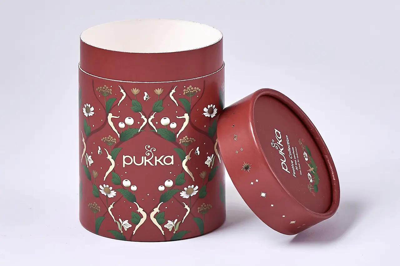 Christmas tea tube packaging