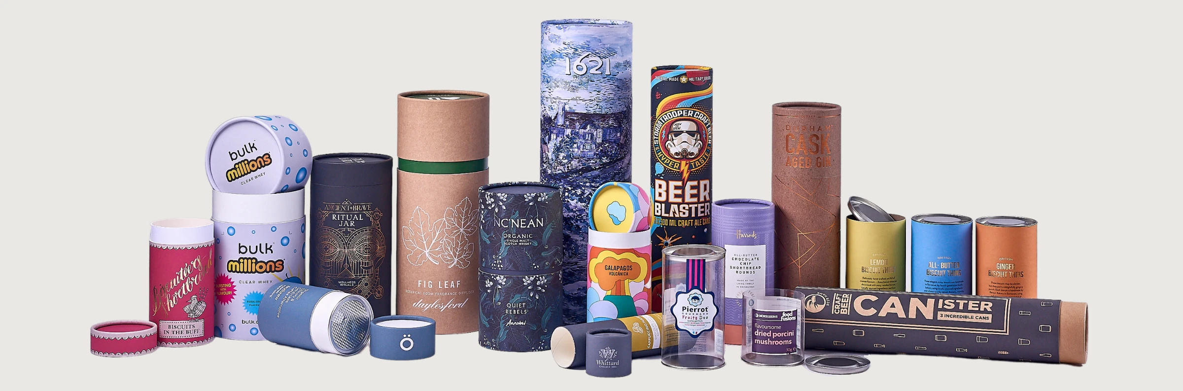 Cardboard Tubes – varied styles